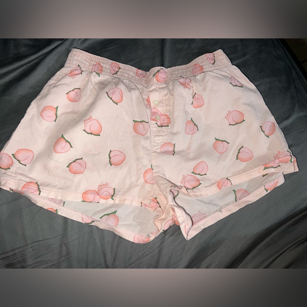 PINK peach pajama shorts